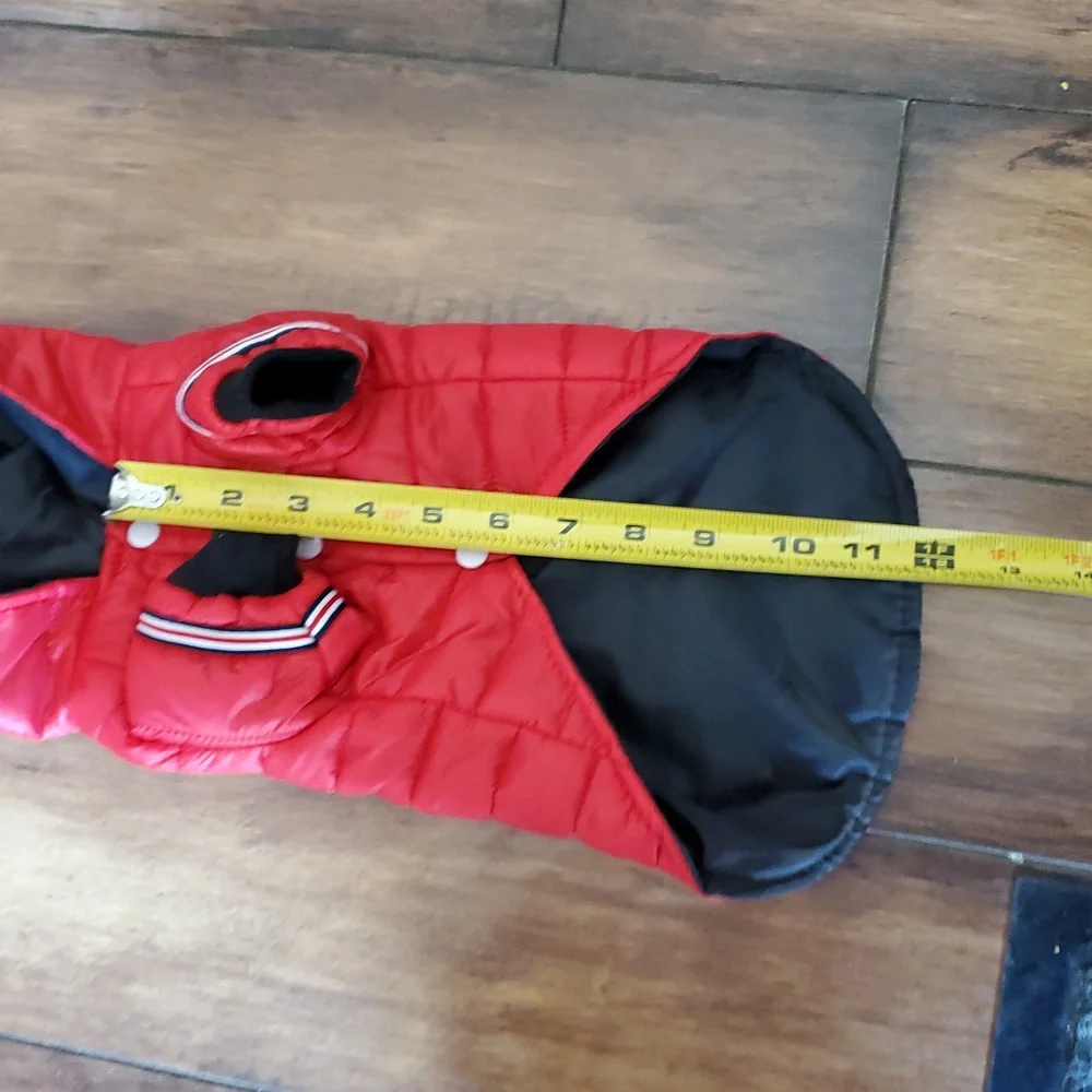 NWOT Red Hooded Puffer Dog Jacket - Picture 12 of 12